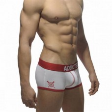 Addicted White boxers with red band