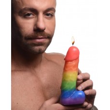 Pride Pecker Dick Drip Candle - Rainbow