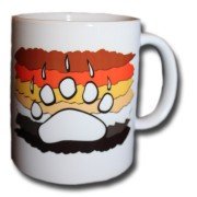 Bear claw with flag background