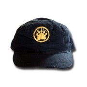 Military Cap - Gold Monogram Black