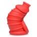 Red Chamber Silicone Chastity Cage
