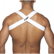 Pump Chest Strap White Crossback
