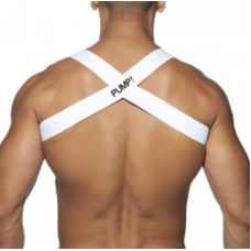 Pump Chest Strap White Crossback