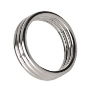 Echo 2 Inch Stainless Steel Triple Cock Ring Echo 2 Inch Stainless Steel Triple Cock Ring