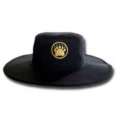 Cricket Hat - Gold Monogram Black