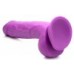 8.25 Inch Dildo with Balls - Purple