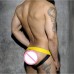 Leather Jockstrap Yellow Band 