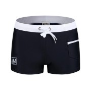 Jockmail  Two-Tone Enhancing Swim trunk Black