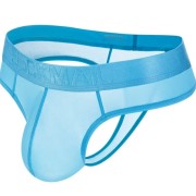 Jockmail Transparent thongs g strings Blue