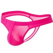 Jockmail Transparent thongs g strings Pink