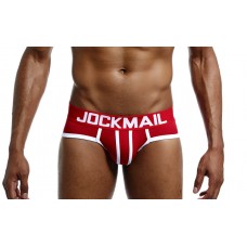 Jockmail Red and White Briefs