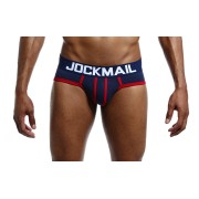 Jockmail Navy and Red Briefs