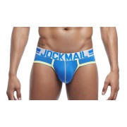 Jockmail Briefs - Sky Blue and Lime Green with White Band Jockmail Briefs - Sky Blue and Lime Green with White Band