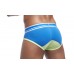 Jockmail Briefs - Sky Blue and Lime Green with White Band
