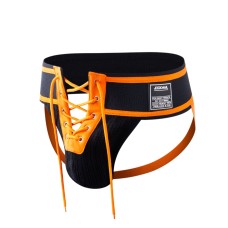 MEN'S JOCKMAIL LACE UP JOCKSTRAP - ORANGE