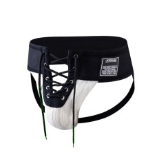 MEN'S JOCKMAIL LACE UP JOCKSTRAP - WHITE