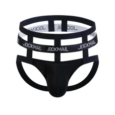 Jockmail Rise Up Suspended Jockstrap - Black