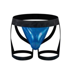 JOCKMAIL - Iridescent Jockstrap + Leg Straps -Blue