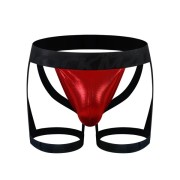 JOCKMAIL - Iridescent Jockstrap + Leg Straps -Red JOCKMAIL - Iridescent Jockstrap + Leg Straps -Red