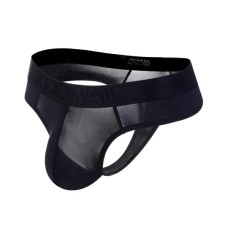Jockmail Transparent thongs g string Black