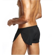 Jockmail Open Cut Cotton Boxer Black