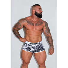 Jockmail Boxer Brief - Black and White Jockmail Boxer Brief - Black and White