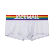 Jockmail Mesh Pride Boxer - White Jockmail Mesh Pride Boxer - White