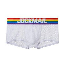 Jockmail Mesh Pride Boxer - White
