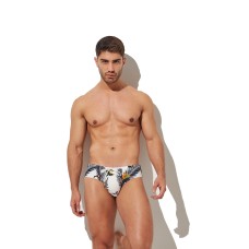 Jockmail Front Push Cup Pads Swim Briefs - Black