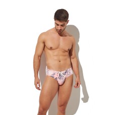 Jockmail Front Push Cup Pads Swim Briefs - Pink