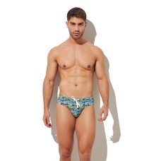 Jockmail Front Push Cup Pads Swim Briefs - Blue