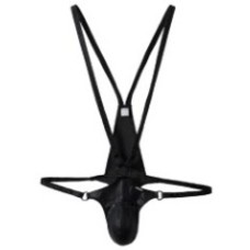 Jockmail Adjustable Men's Jumpsuit in Leather