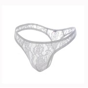 Men’s Lace Thong – Style Meets Sensation- White Men’s Lace Thong – Style Meets Sensation- White