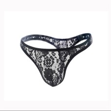 Men’s Lace Thong – Style Meets Sensation- Black