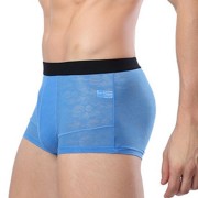 Blue Breathable U Convex Mens Trunk