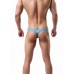 Elastic Blue Mesh Briefs T-Back