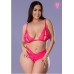 Get It Girl Peek-a-Boo Bralette & Split Crotch Boy Short - Diva Pink