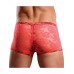 Neon Lace Mini Short - Coral