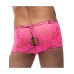 Neon Lace Double Pleasure Short - Pink