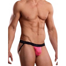 Neon Lace Jock - Pink