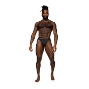 Rude Awakening Ring Strap Thong Black