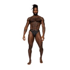 Rude Awakening Ring Strap Thong Black