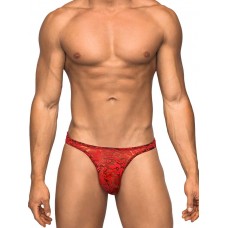 Stretch Lace Bong Thong - Red