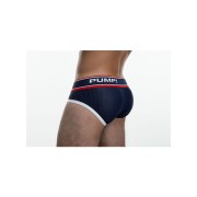 Pump Hollow Mesh Briefs Navy and Red