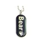 Bear with Paw Dog Tag