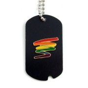 Black Gay Squiggle Dog Tag