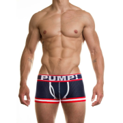 Pump Hollow Mesh Boxers Navy, Red and White