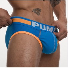 Pump Hollow Mesh Briefs Light Blue