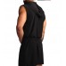 Mens Sexy Sleeveless Hooded Robe - Black