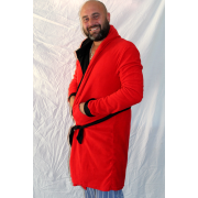 Robe Red and Black with Hoodie